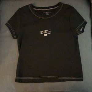 Brandy Melville Black & White Los Angeles Tee
